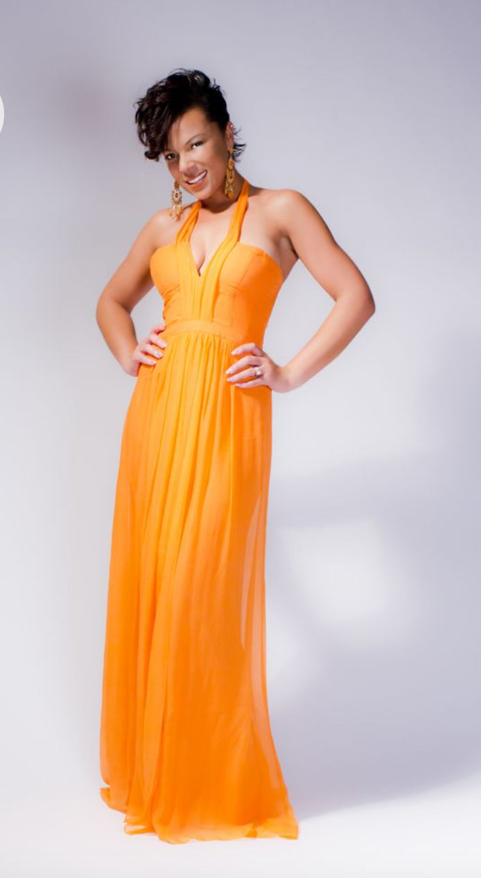 BCBG Silk Halter Dress
