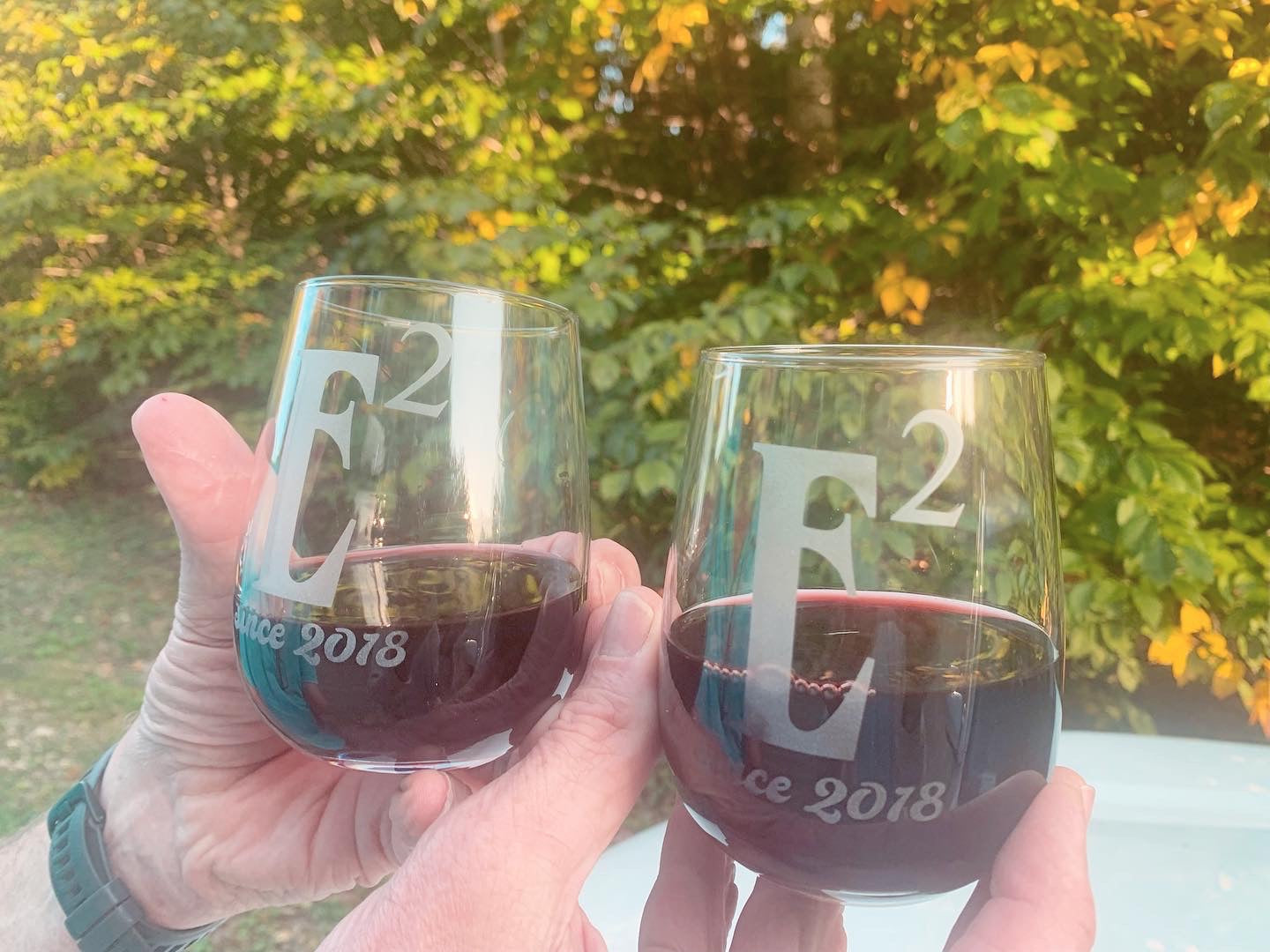 Stemless Wine Glass with Design